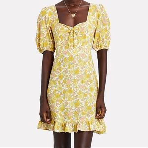 Faithfull the Brand Agathe Mini Dress Grey Garden Floral